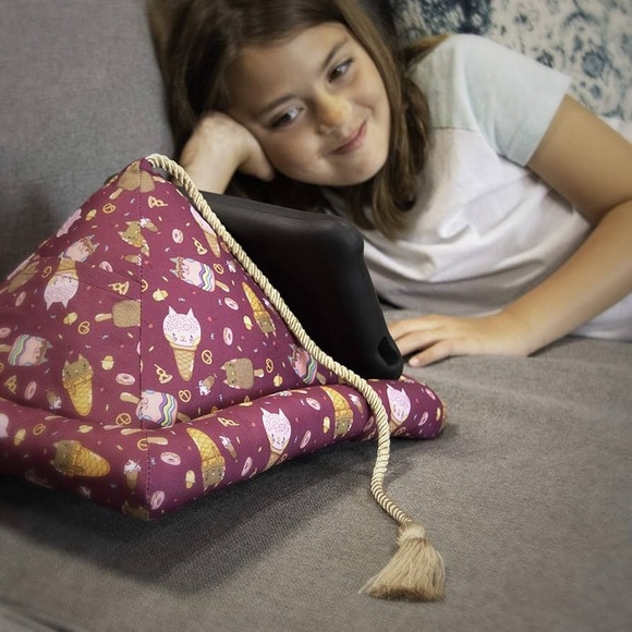 Peeramid Bookrest Book Holder Stand for Hands Free Reading - Soft Pillow Design - Picture 3 of 6